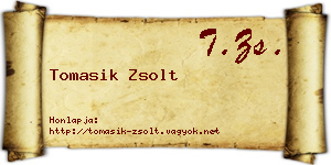 Tomasik Zsolt névjegykártya